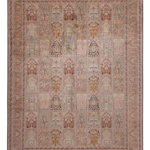 Tapete de seda - Kashmir Silk - 362 x 274 cm - bege escuro