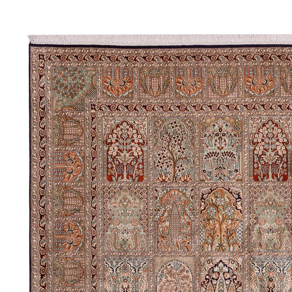 Tapete de seda - Kashmir Silk - 362 x 274 cm - bege escuro