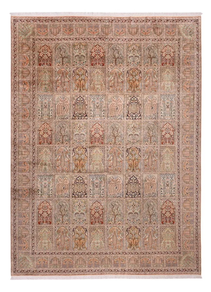Tapete de seda - Kashmir Silk - 403 x 298 cm - bege escuro