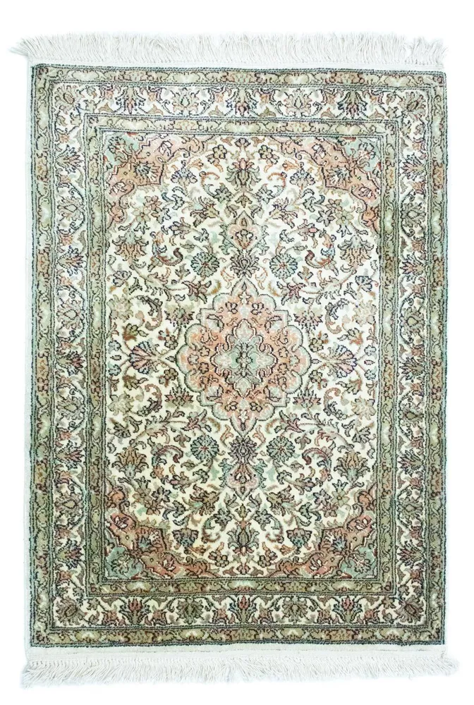 Tapete de seda - Kashmir Silk - 90 x 66 cm - bege
