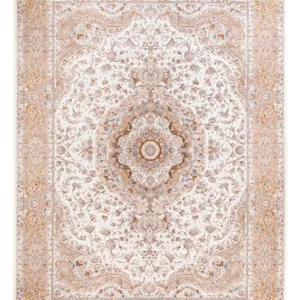 Tapete de tecido oriental - 350 x 250 cm - bege