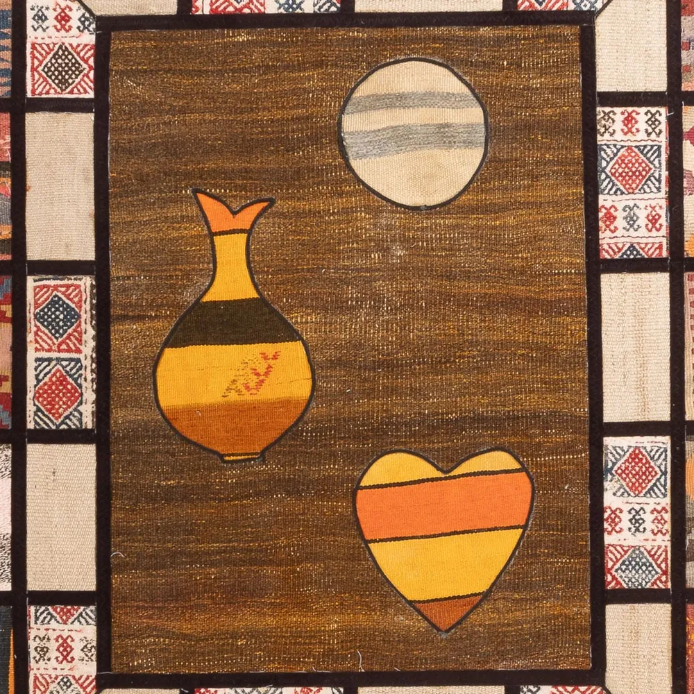 Tapete de trabalho em patchwork - 200 x 135 cm - multicolorido