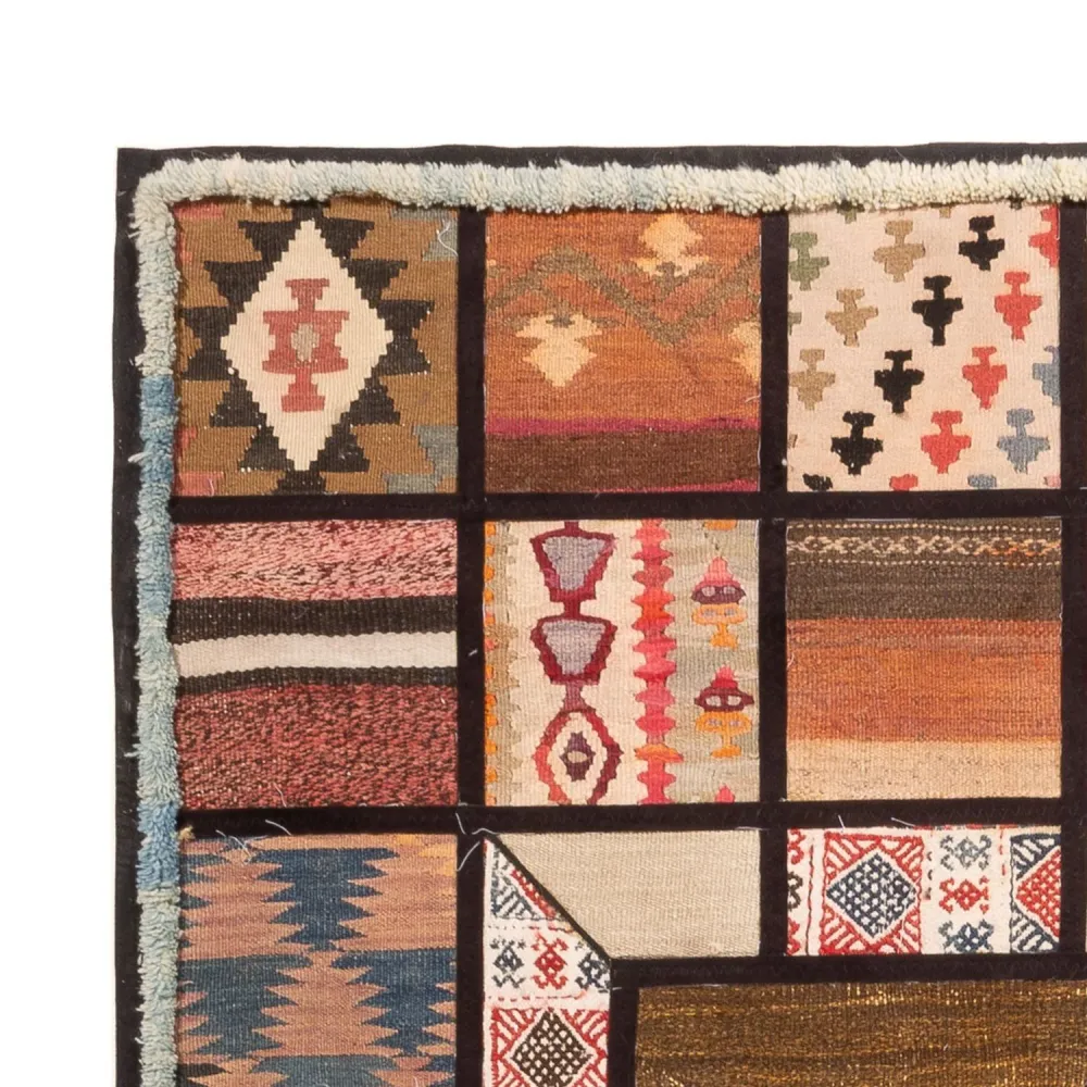 Tapete de trabalho em patchwork - 200 x 135 cm - multicolorido