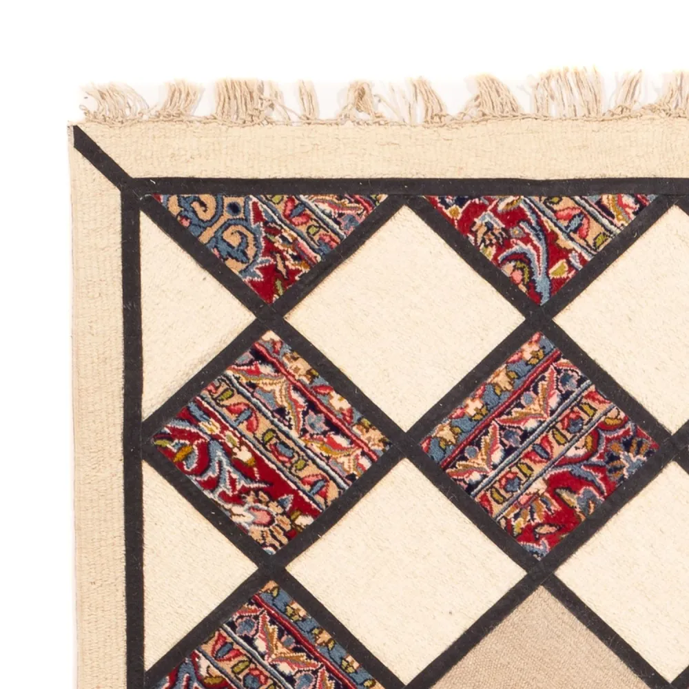 Tapete de trabalho em patchwork - 200 x 135 cm - multicolorido