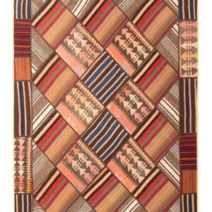 Tapete de trabalho em patchwork - 200 x 150 cm - multicolorido