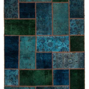 Tapete de trabalho em patchwork - 207 x 143 cm - multicolorido