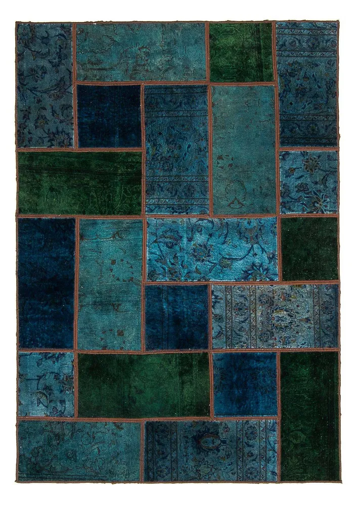 Tapete de trabalho em patchwork - 207 x 143 cm - multicolorido