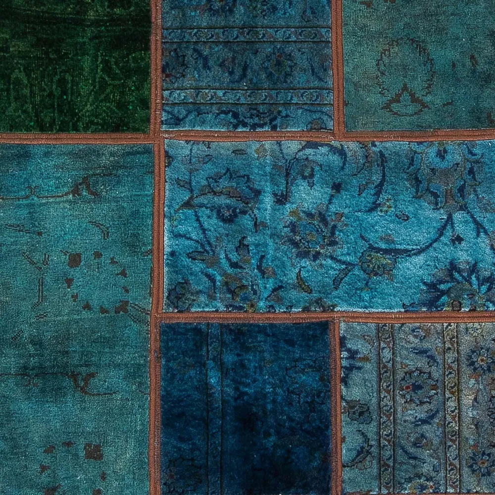 Tapete de trabalho em patchwork - 207 x 143 cm - multicolorido
