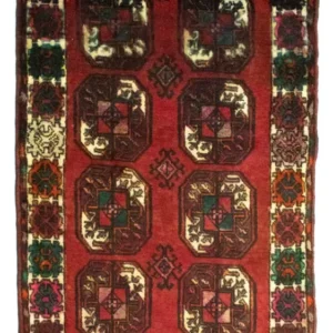 Tapete turquaman - 100 x 67 cm - vermelho