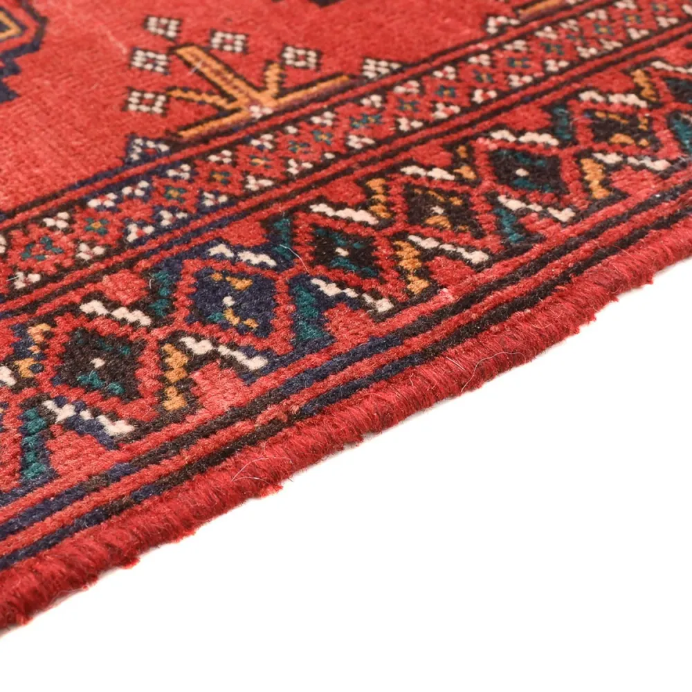 Tapete turquaman - 116 x 77 cm - vermelho