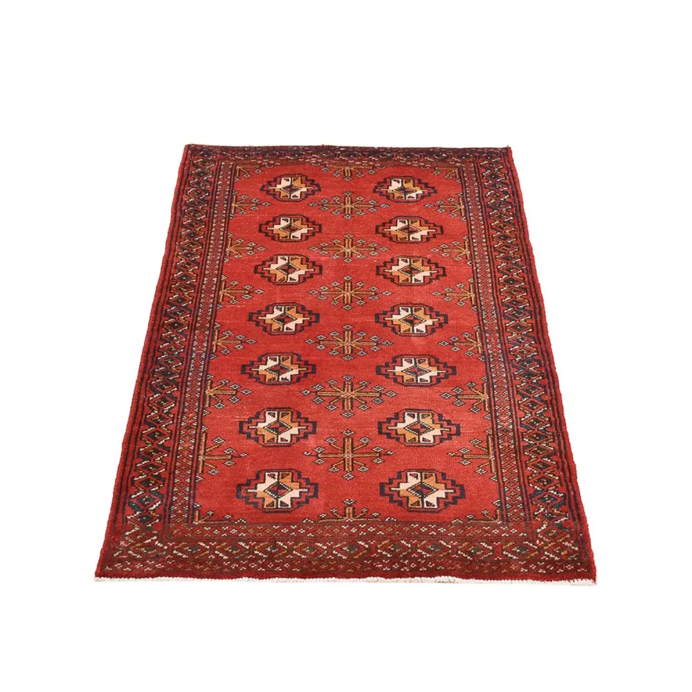 Tapete turquaman - 116 x 77 cm - vermelho