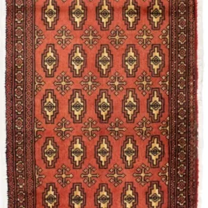 Tapete turquaman - 130 x 60 cm - ferrugem