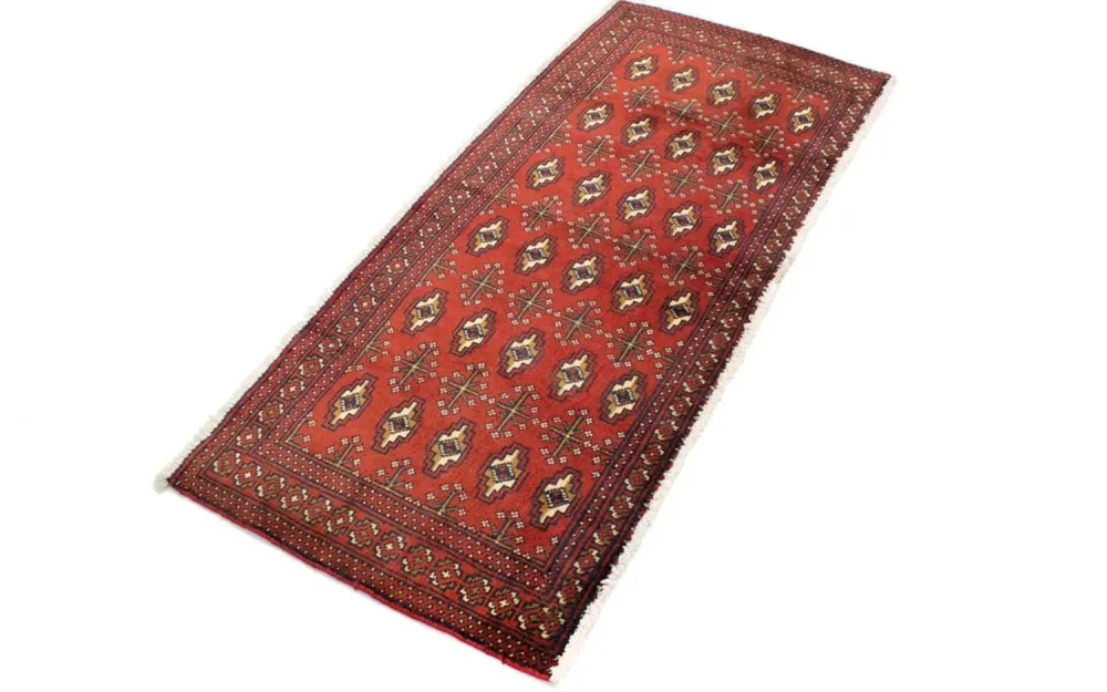 Tapete turquaman - 130 x 60 cm - ferrugem