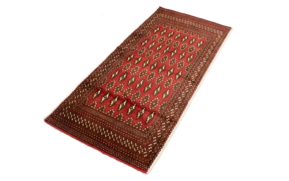 Tapete turquaman - 130 x 60 cm - ferrugem