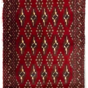 Tapete turquaman - 130 x 60 cm - vermelho