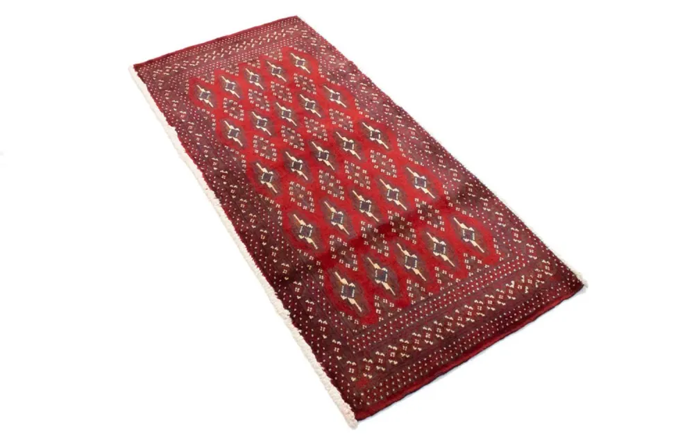 Tapete turquaman - 130 x 60 cm - vermelho