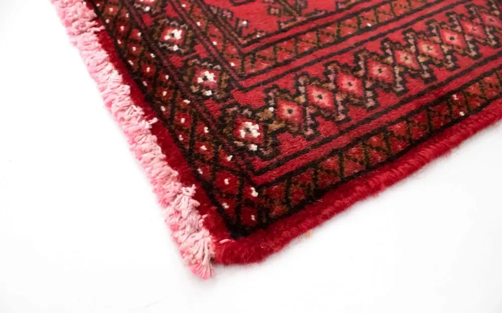 Tapete turquaman - 130 x 60 cm - vermelho