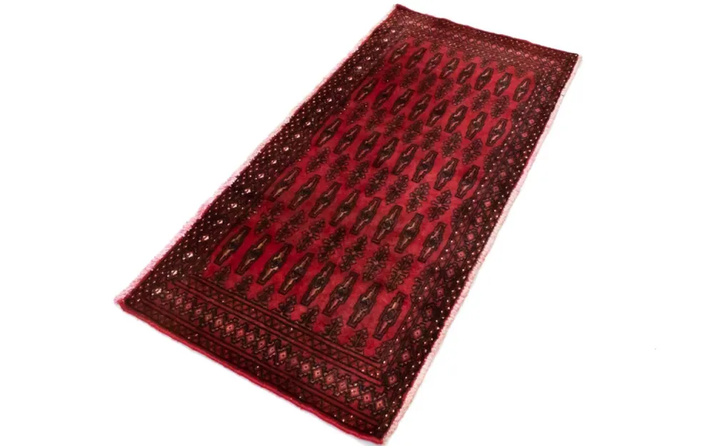 Tapete turquaman - 130 x 60 cm - vermelho