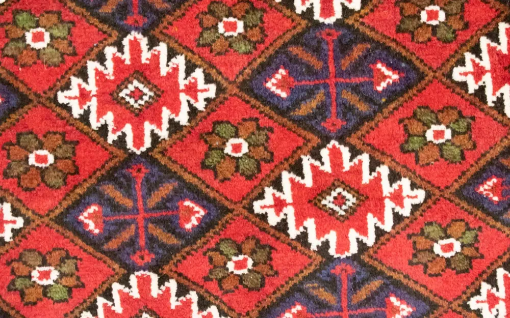 Tapete turquaman - 130 x 60 cm - vermelho