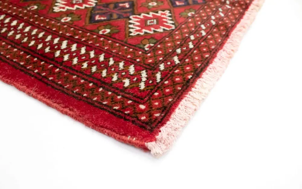 Tapete turquaman - 130 x 60 cm - vermelho