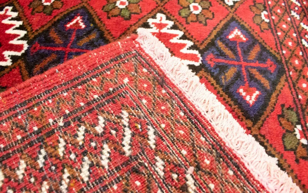 Tapete turquaman - 130 x 60 cm - vermelho