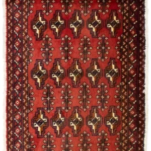 Tapete turquaman - 130 x 60 cm - vermelho