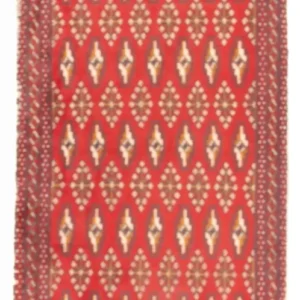 Tapete turquaman - 130 x 62 cm - vermelho