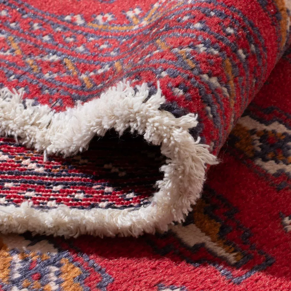 Tapete turquaman - 130 x 62 cm - vermelho