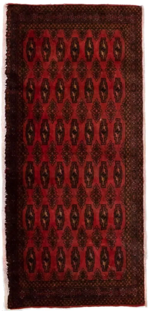 Tapete turquaman - 130 x 60 cm - vermelho