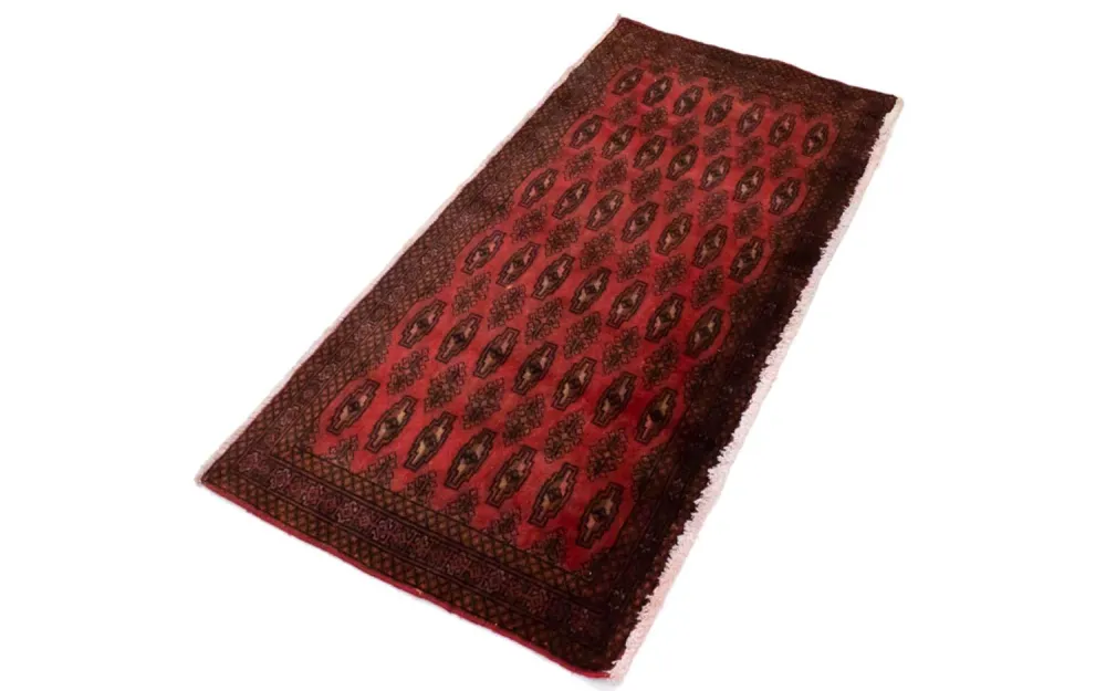 Tapete turquaman - 130 x 60 cm - vermelho