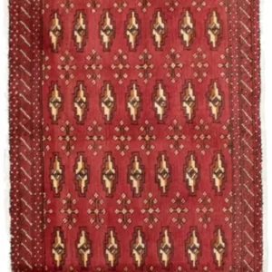 Tapete turquaman - 130 x 60 cm - vermelho