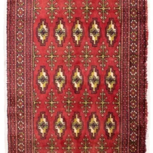 Tapete turquaman - 130 x 60 cm - vermelho