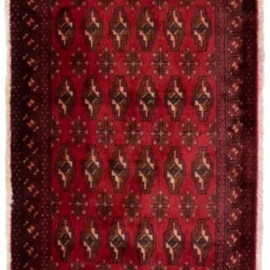 Tapete turquaman - 130 x 60 cm - vermelho
