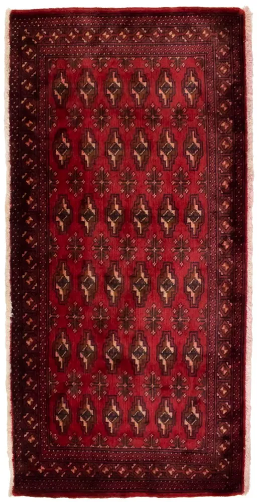 Tapete turquaman - 130 x 60 cm - vermelho