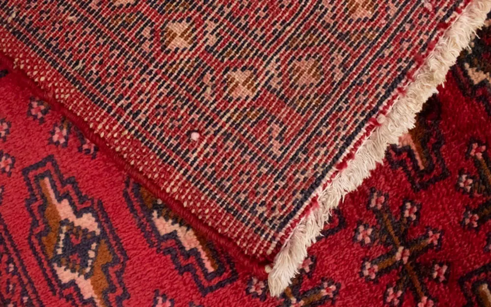 Tapete turquaman - 130 x 60 cm - vermelho