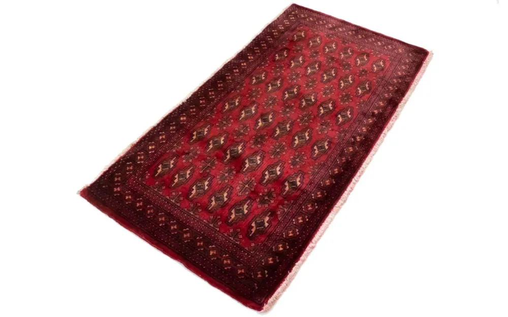 Tapete turquaman - 130 x 60 cm - vermelho