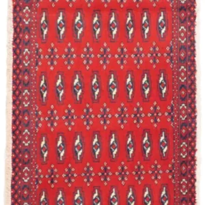 Tapete turquaman - 130 x 60 cm - vermelho