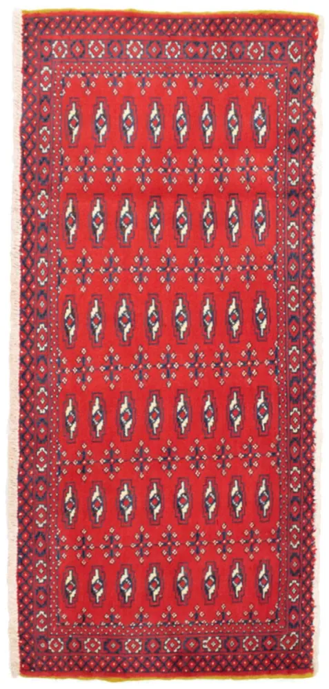 Tapete turquaman - 130 x 60 cm - vermelho