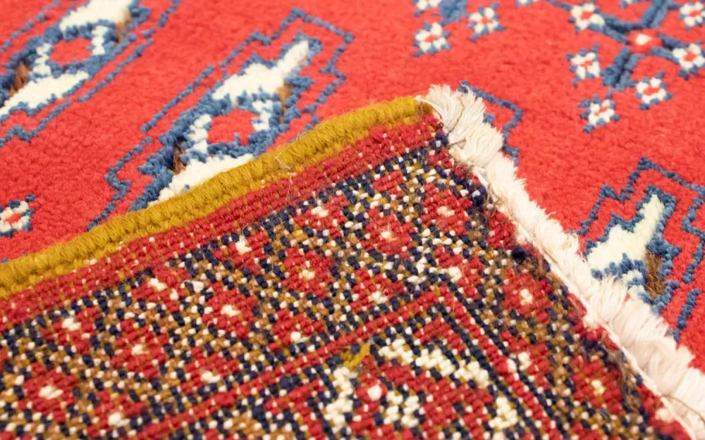 Tapete turquaman - 130 x 60 cm - vermelho
