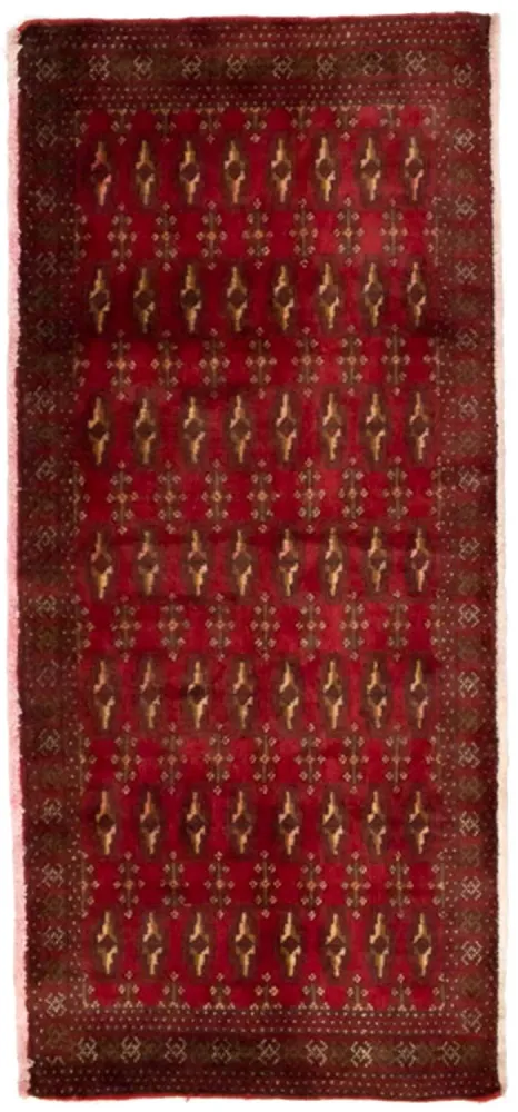 Tapete turquaman - 130 x 60 cm - vermelho