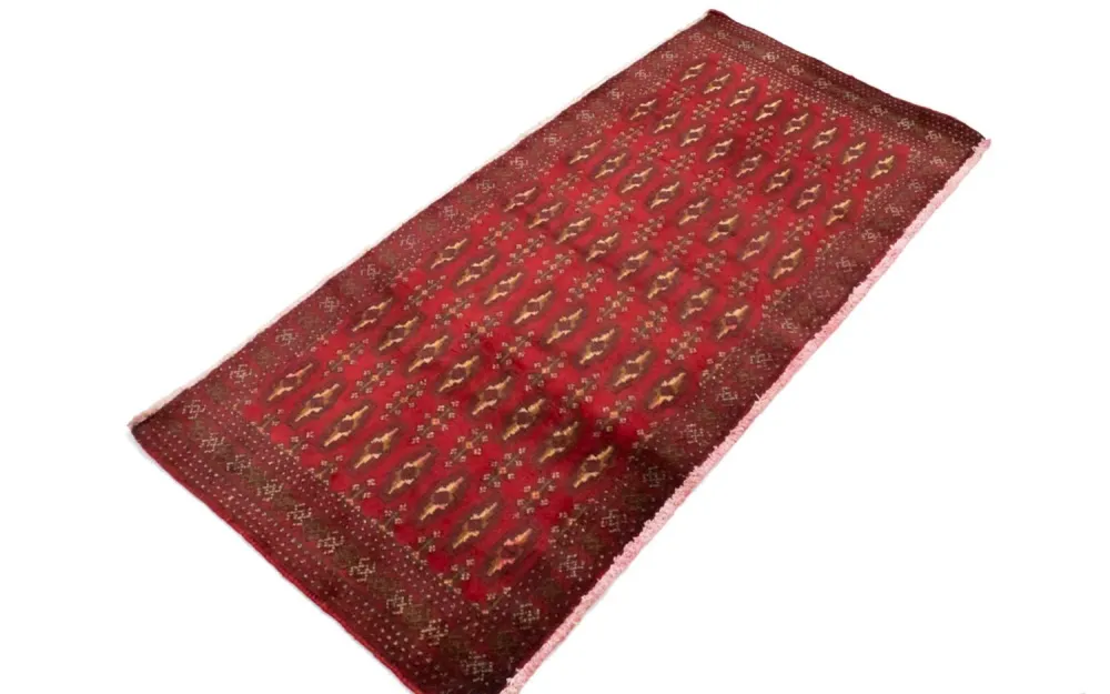 Tapete turquaman - 130 x 60 cm - vermelho