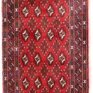 Tapete turquaman - 130 x 60 cm - vermelho
