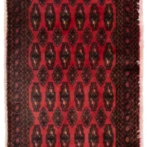 Tapete turquaman - 130 x 60 cm - vermelho
