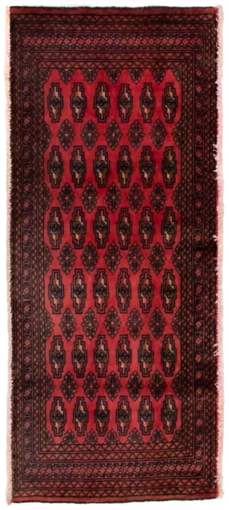 Tapete turquaman - 130 x 60 cm - vermelho