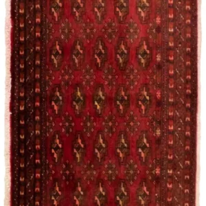Tapete turquaman - 130 x 60 cm - vermelho