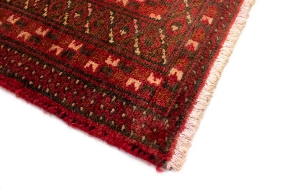Tapete turquaman - 130 x 60 cm - vermelho