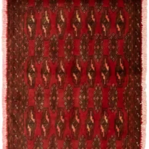 Tapete turquaman - 130 x 60 cm - vermelho
