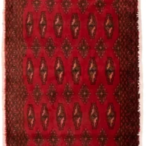 Tapete turquaman - 130 x 60 cm - vermelho