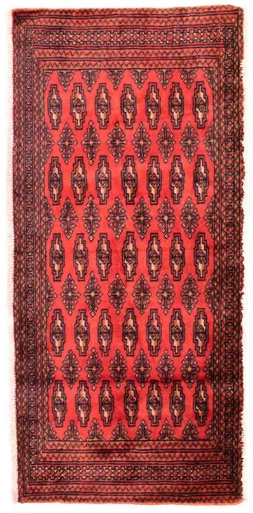 Tapete turquaman - 130 x 60 cm - vermelho