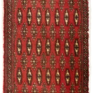 Tapete turquaman - 130 x 60 cm - vermelho